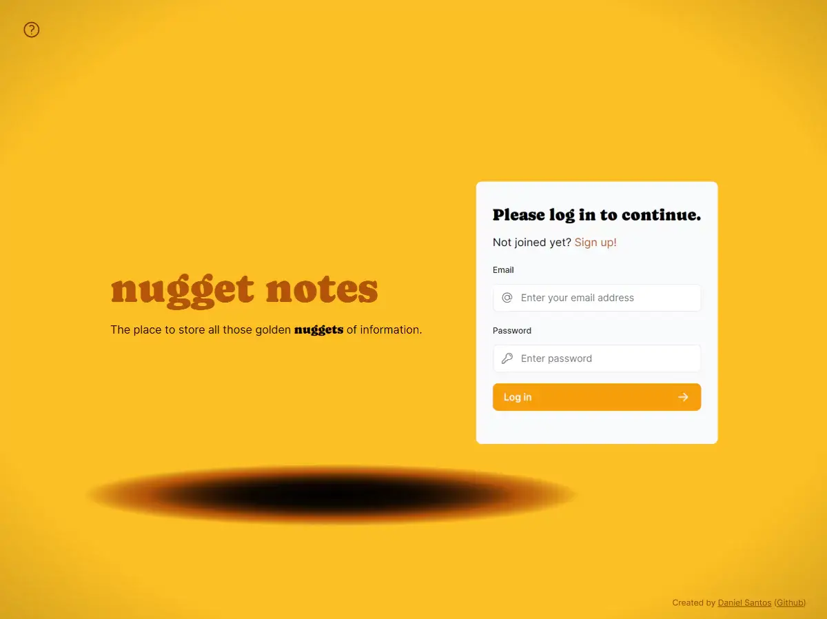 Nugget Notes - Landing Page